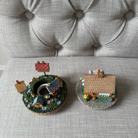 2 Our America by Yankee Candle Capper Topper Birdhouses Garden House‎ Vintage - Picture 3 of 4